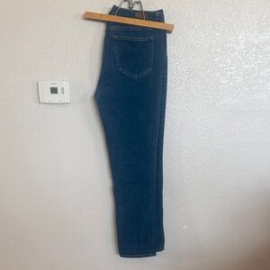 Lands' End Women's Straight-Leg Jeans in Deep Blue